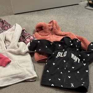 Old Navy Carters and Disney hoodies: lot of 8